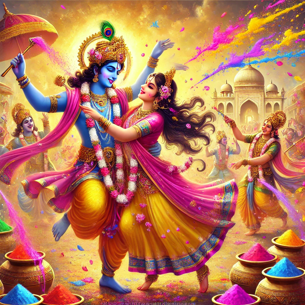 Radha Krishna Happy Holi Wishes in Hindi 2025: होली शुभकामनाएँ